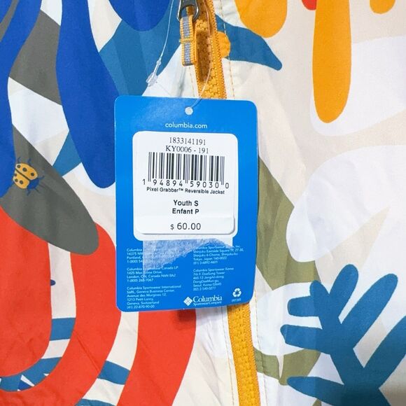 Columbia Pixel Grabber Youth S 8 Boys Girls Reversible Jacket Colorful Ladybug - Picture 6 of 7